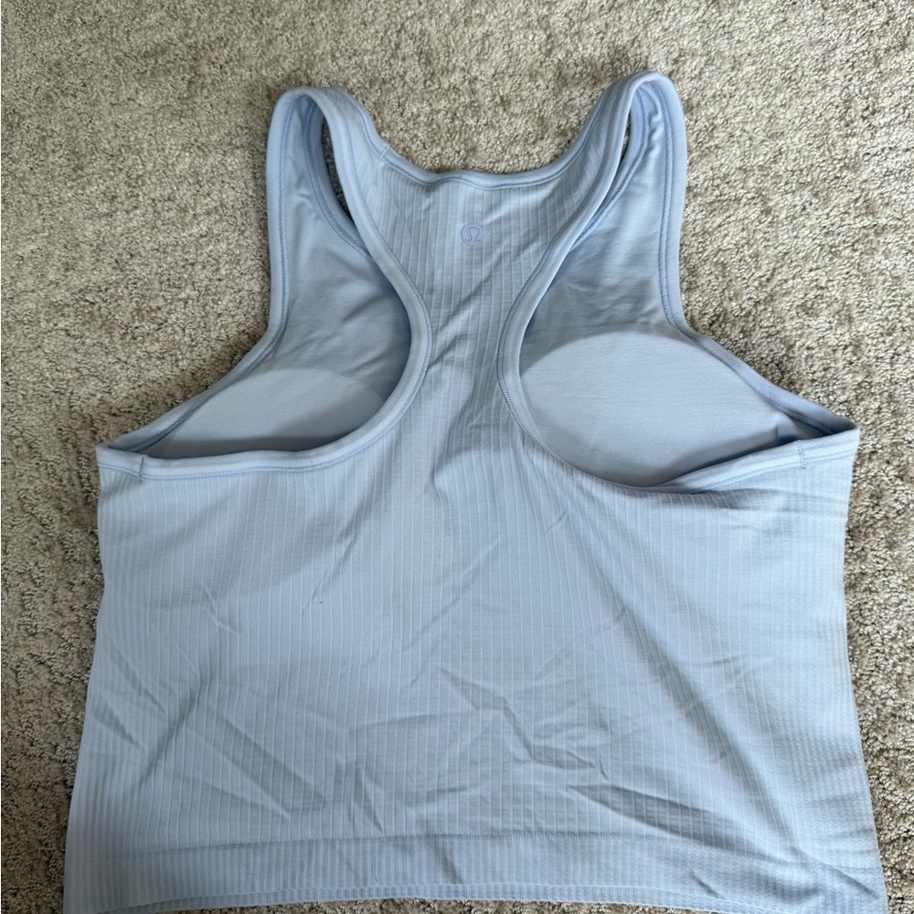 Light Gray Ribbed Tank Top - Picture 2 of 2